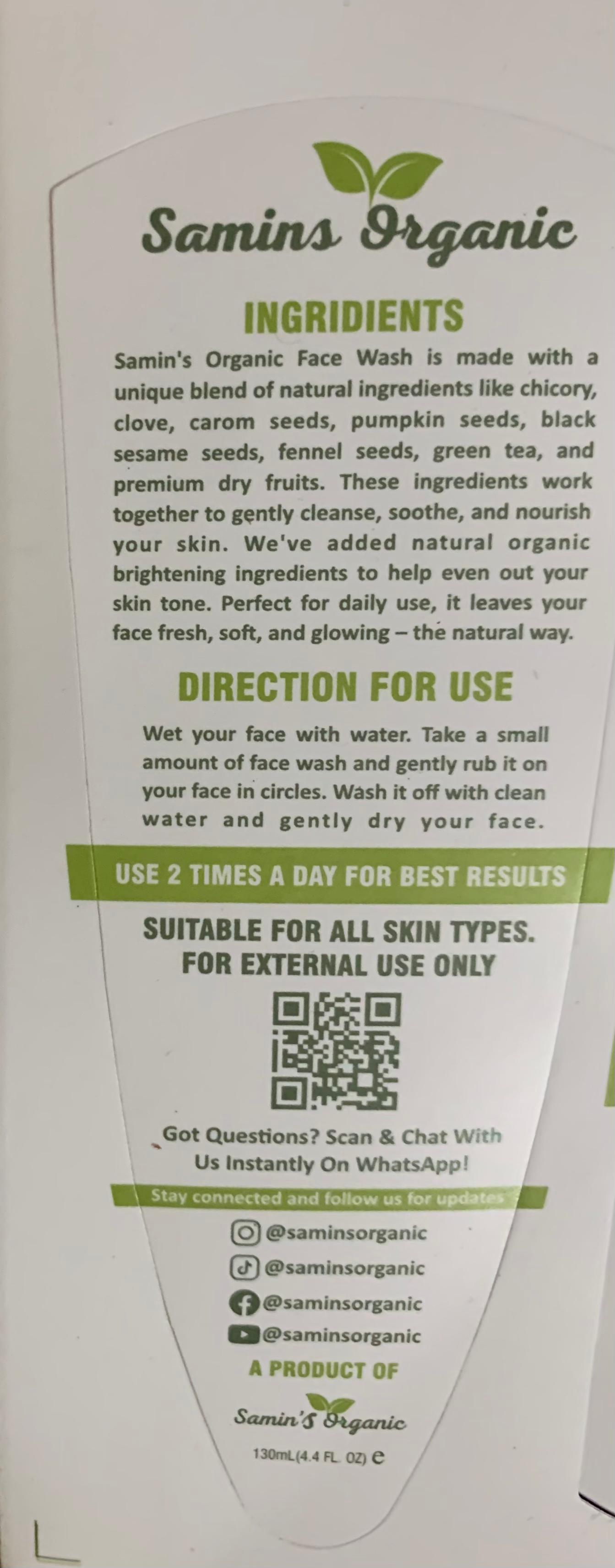 Samins Organic Face Wash